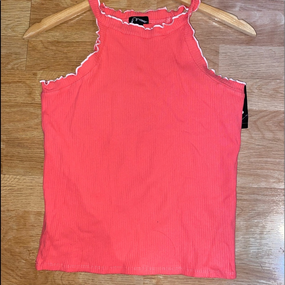 Art Class (Target) Girls High Neck Coral Top SIZE LARGE (10-12)